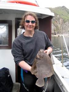 Stu with a flatfish