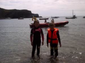 lulworth cove snorkelers